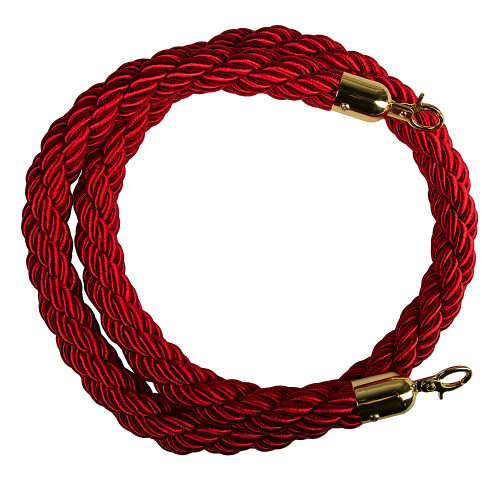 Плетеный канат ограждения красный, длина 150 см фото 2