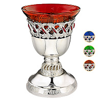 Лампада настольная из ювелирного сплава, серебрение, эмаль