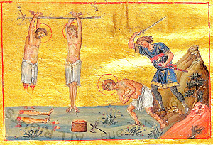 Мученик Меласипп и мученица Касиния и сын их, мученик Антонин