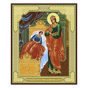 Икона Божией Матери "Целительница", МДФ (6х9 см)