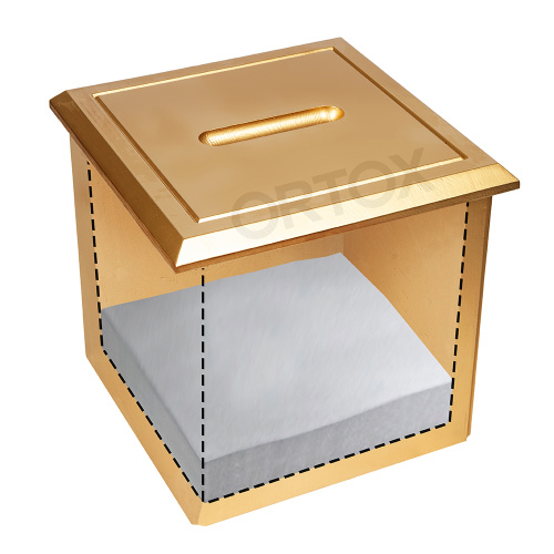 Ящик для пожертвований "Суздальский" позолоченный, настольный / настенный, прямой, 26х28х25 см фото 11