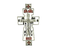 Крест параманный из серебра, с эмалью