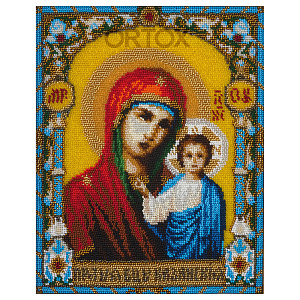 Набор для вышивания бисером "Икона Божией Матери "Казанская", 20,5x26 см (27 цветов бисера)
