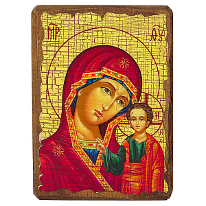 Икона Божией Матери "Казанская", под старину №2 (12х17 см)