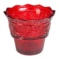 Стаканчик для лампады "Ландыш" красный, 8,5х7 см