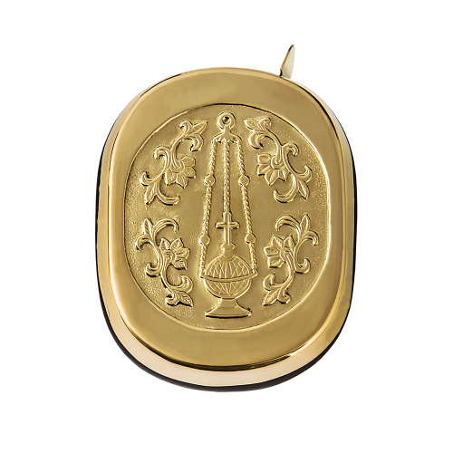 Ладаница латунная с холодной эмалью, 7,5х5,5х1,8 см фото 2