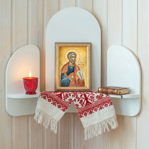 Икона апостола Петра в пластиковой рамке, 13х1,5х18 см фото 2