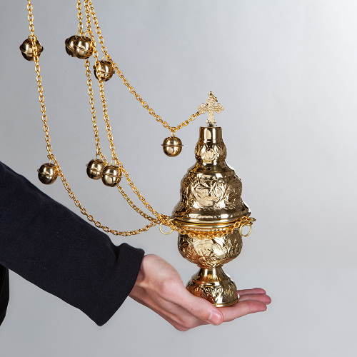 Кадило № 27, латунь, 11,3х24 см фото 4 Кадило № 27, латунь, 11,3х24 см фото 4