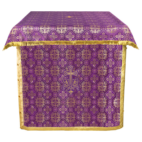 Облачение на престол с пеленой, шелк "Горненский", фиолетовое с золотом фото 2