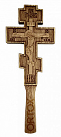 Крест требный деревянный прямоугольный темный, 10,5х28 см