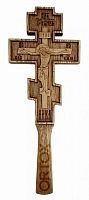 Крест требный прямоугольный резной темный, 10,5х28 см
