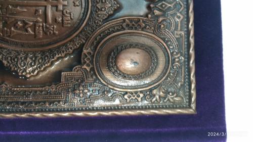 Евангелие требное среднее фиолетовое, оклад "под бронзу", бархат, 17х22 см, У-1147 фото 4