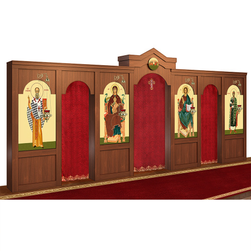 Иконостас "Самарский" одноярусный, цвет "ноче экко", 608х40х275 см фото 2 Иконостас "Самарский" одноярусный, цвет "ноче экко", 608х40х275 см фото 2