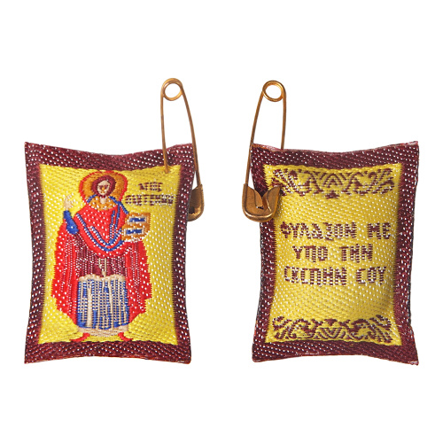 Ладанка на булавке, ткань, в ассортименте фото 6