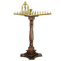 Панихидный стол на 50 свечей "Костромской" темный, колонна, 50х50х95 см