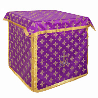 Облачение на престол с пеленой, шелк "Святительский", фиолетовое с золотом