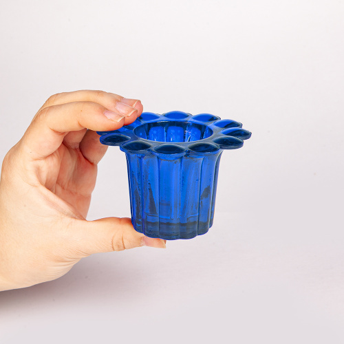 Стаканчик для лампадки "Ромашка" синий, 8х5,5 см фото 3 Стаканчик для лампадки "Ромашка" синий, 8х5,5 см фото 3