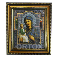 Икона Божией Матери "Иерусалимская", 10х12 см, багетная рамка