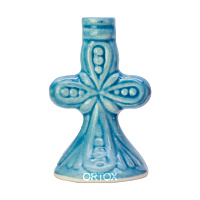 Подсвечник настольный керамический "Крест", 4,5х7,5 см, цвет микс