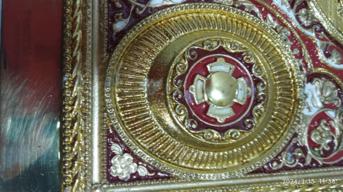 Апостол красный, полный оклад "под золото", эмаль, 23х30 см, У-1149 фото 9