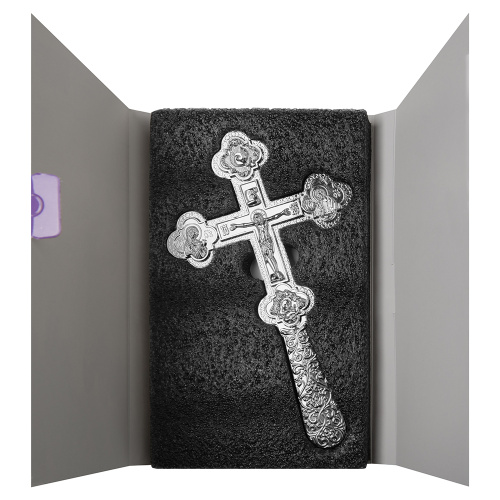 Крест требный, цинковый сплав, цвет "под серебро", 12x21 см фото 10