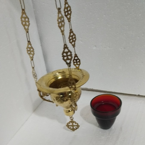 Лампада подвесная, латунь, 11,5х15 см, У-1138 фото 3
