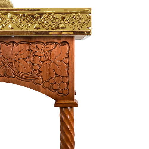 Панихидный стол песковой "Суздальский", цвет "кипарис", колонны, резьба, высота 100 см фото 8