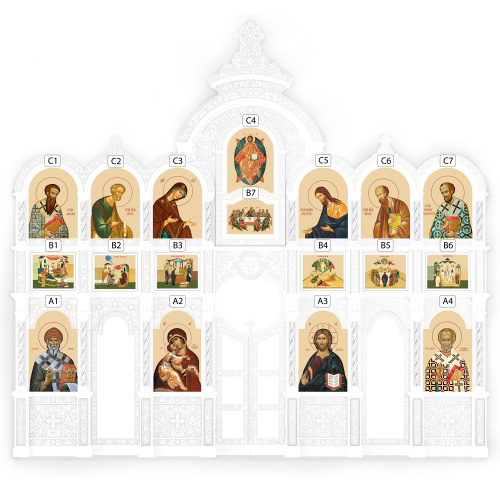 Набор икон для трехъярусного "Владимирского" иконостаса