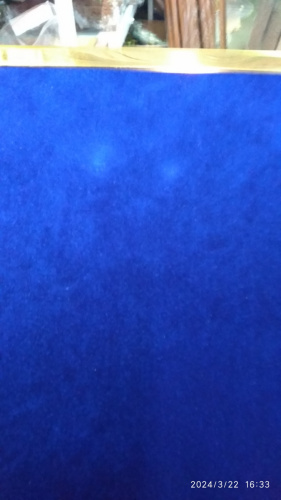 Аналой выносной на одной ножке, синяя ткань, 37х37х127 см, У-1167 фото 5