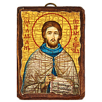 Икона преподобномученика Адриана Пошехонского, 6,5х9 см, под старину