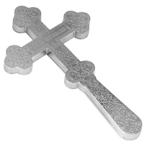 Крест требный, цинковый сплав, цвет "под серебро", 12x21 см фото 8