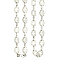 Цепь для наперсных крестов и панагий латунная в серебрении №6