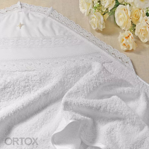 Комплект для крещения "Василиса" белый: рубашка и пеленка, хлопок, размер в ассортименте фото 10