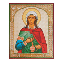 Икона мученицы Светланы (Фотины) Самаряныни, Римской, МДФ, 10х12 см