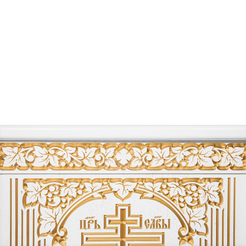 Облачение на престол "Суздальское" белое с золотом (патина), высота 105 см фото 6