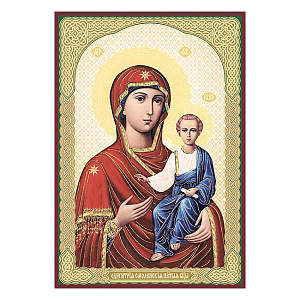 Икона Божией Матери "Смоленская", МДФ №1 (10х12 см)