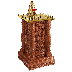 Панихидный стол на 50 свечей "Костромской", цвет "кипарис", 50х50х93 см (без дверки)