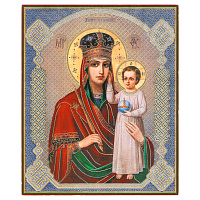 Икона Божией Матери "Призри на смирение", бумага, УФ-лак