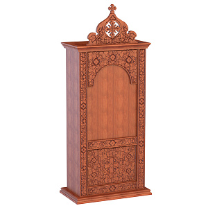 Киот-шкаф напольный "Суздальский", цвет "кипарис", широкий (без дверок, 106х60х250 см)