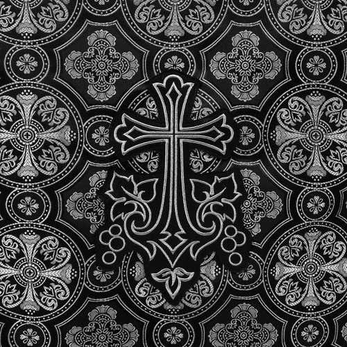 Облачение на престол черное, церковный шелк, 100х100х100 см фото 5