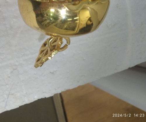 Лампада подвесная, латунь, 25х27 см, У-1176 фото 9