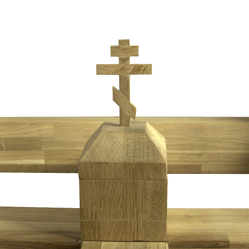 Престол с крестом, сечение бруса 80 мм, высота 100 см фото 2