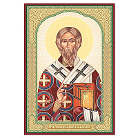 Икона святителя Геннадия Новгородского, МДФ, 6х9 см