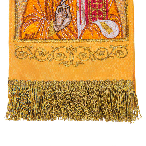 Закладка для Евангелия вышитая с иконой Николая Чудотворца, 160х14,5 см фото 6