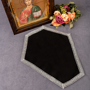 Плат под крест шестигранный, 26х33 см (черный)