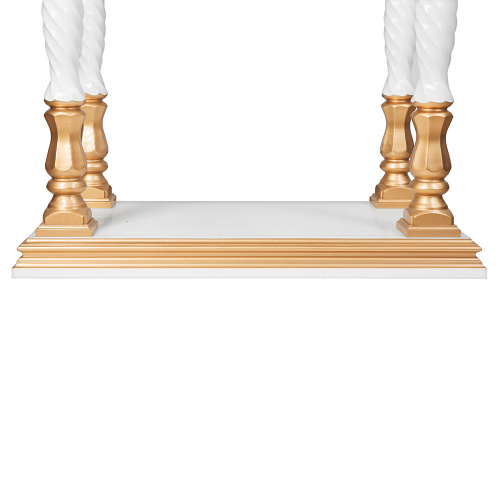 Аналой центральный "Тверской" белый с золотом (патина), высота 136 см фото 10
