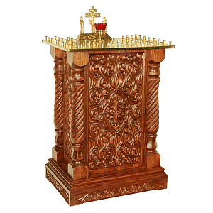 Панихидный стол на 70 свечей "Костромской", цвет "кипарис", 70х50х97 см (без дверки)