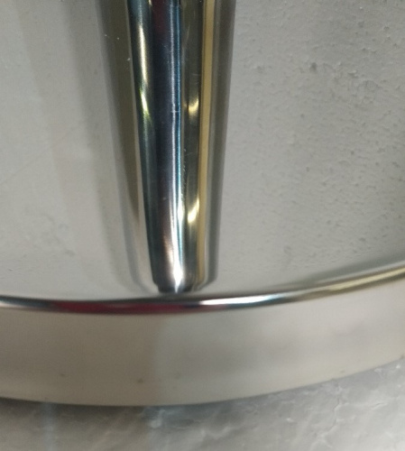 Столбик ограждения солеи металлический с шаром, 32х94 см, цвет "под серебро", У-1075 фото 5
