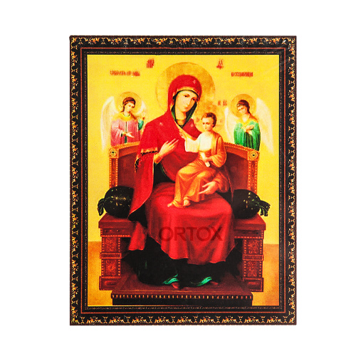 Алмазная мозаика "Икона Божией Матери "Всецарица" на подрамнике, 27х33 см
