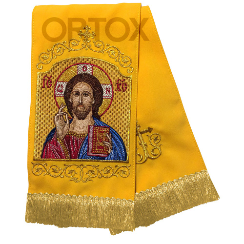 Закладка для Евангелия с иконой Спасителя, 160х14,5 см, вышивка фото 2